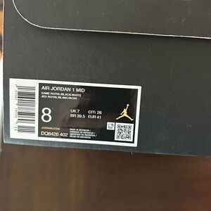 Jordan Air Mid in Royal Black and White